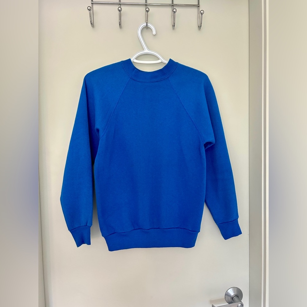 Vintage • 90s Tultex USA Made Blue Crewneck Sweatshirt • Unisex Small